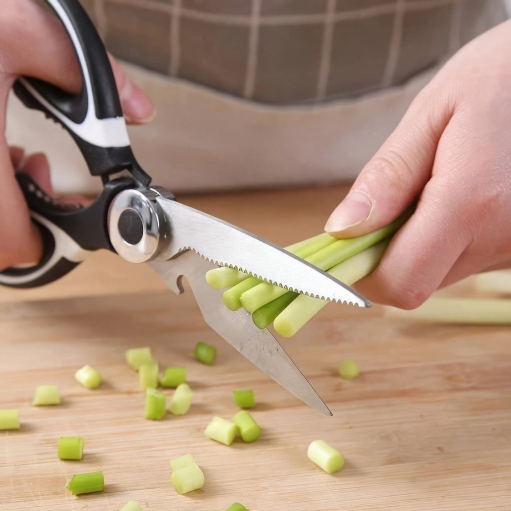 Multifunction Kitchen Scissors – Heavy Duty Stainless Steel Shears with Bottle Opener & Nut Cracker | All-in-One Cooking Tool for Meat, Vegetables & Meal Prep