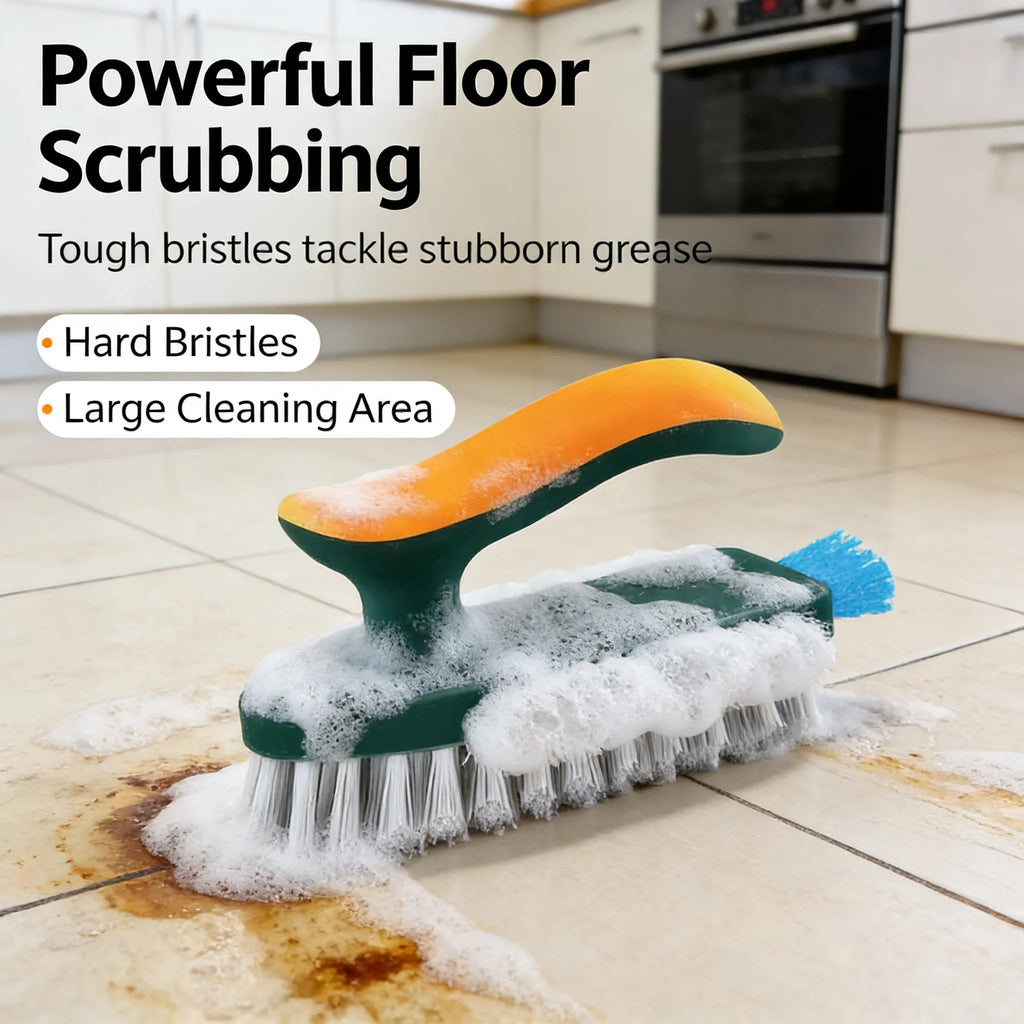3-in-1 Cleaning Brush Set – Hard Bristle Scrub Brush & Gap Cleaner | Multi-Purpose Kitchen, Bathroom, Tile & Window Track Cleaning Tool