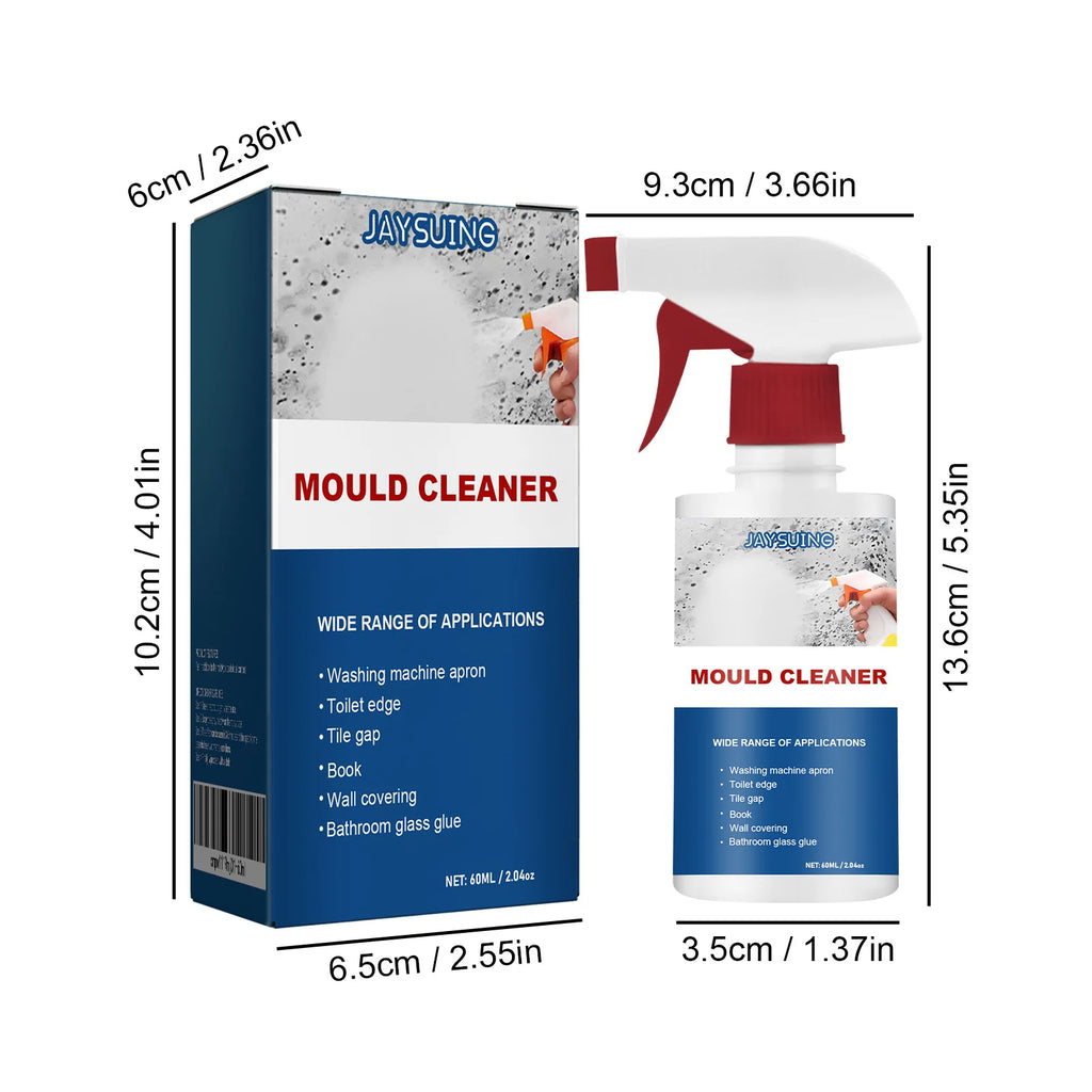 Mold & Mildew Remover Spray – Kitchen & Bathroom Cleaner Foam | Powerful Stain & Grout Cleaner for Tiles, Walls, Toilet & Shower Surfaces