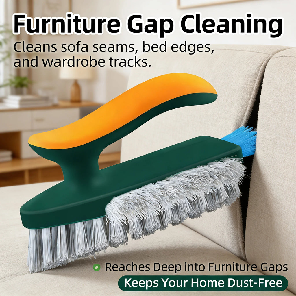 3-in-1 Cleaning Brush Set – Hard Bristle Scrub Brush & Gap Cleaner | Multi-Purpose Kitchen, Bathroom, Tile & Window Track Cleaning Tool