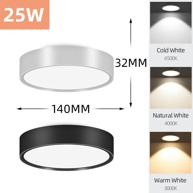 Adjustable LED Downlight 220V – Foldable COB Ceiling Spotlight | Ultra Thin Surface Mounted Light for Kitchen, Living Room & Indoor Lighting