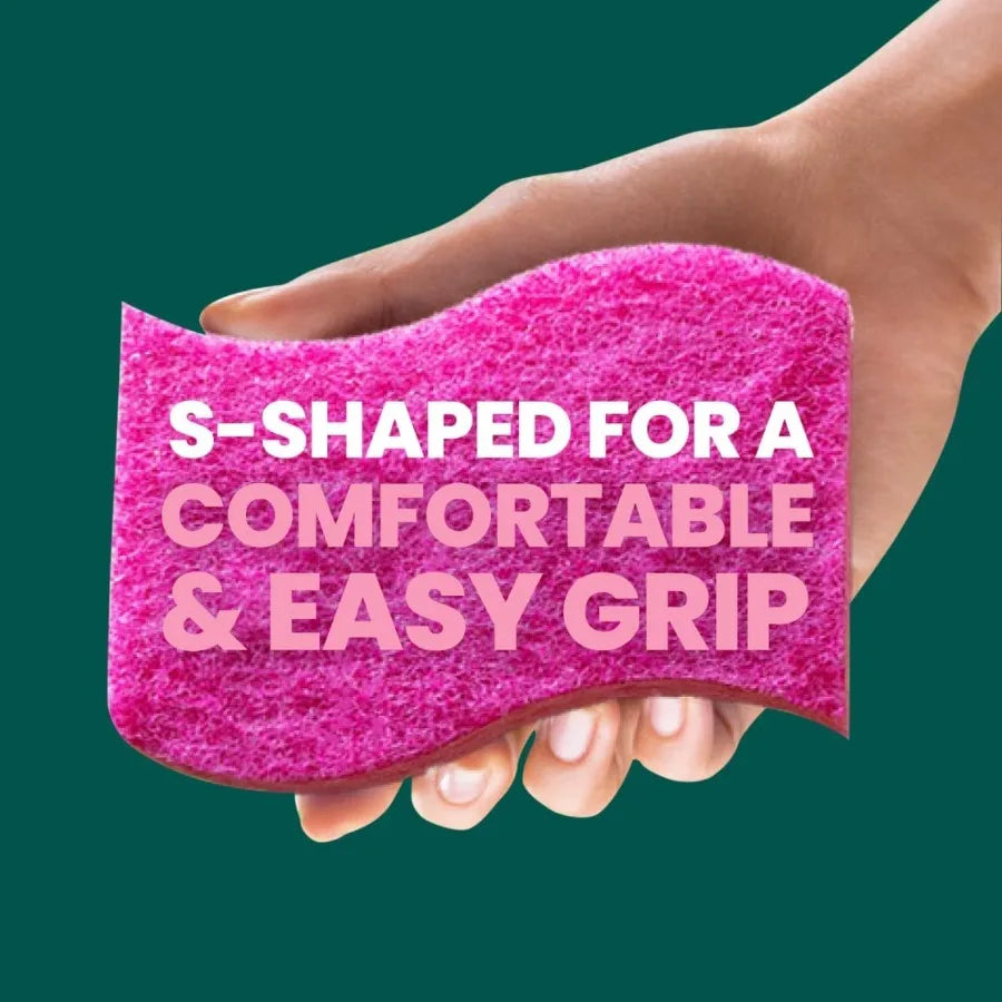 3-Pack Gentle Scrub Sponges – Non-Scratch Dishwashing Sponges for Kitchen Cleaning | Soft & Durable Dish Scrubbers for Pots, Pans & Dishes