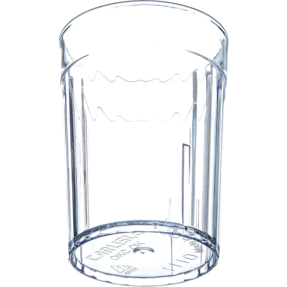10.2 oz Clear Plastic Bistro Tumblers – Stackable Durable Drinking Glasses | Dishwasher Safe Restaurant & Kitchen Cups for Home, Catering & Food Service