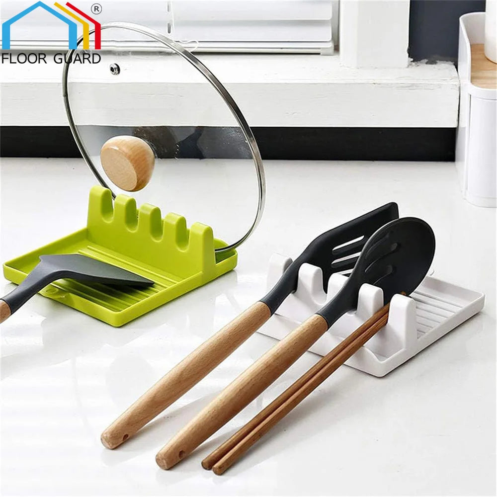Kitchen Spoon & Utensil Holder Rack – Anti-Slip Spoon Rest Stand for Spatula, Ladle & Cooking Tools | Heat-Resistant Countertop Organizer