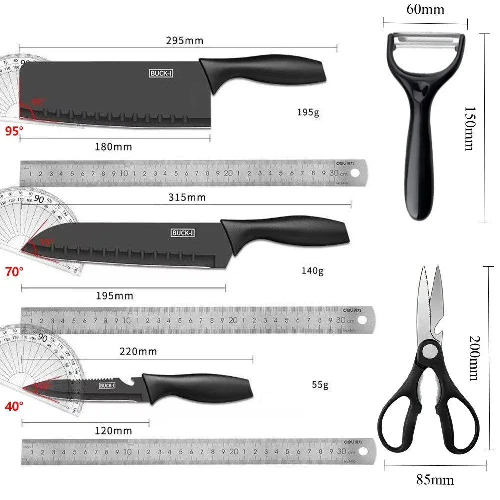 Stainless Steel Kitchen Knife Set – Ultra Sharp Chef Knife for Meat & Fruit Cutting | Durable Household Cooking Knife – Professional Kitchen Tool