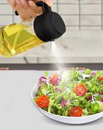 2-in-1 500ml Oil Sprayer & Pourer Bottle – Olive Oil Dispenser for Air Fryer, BBQ, Salad & Cooking (Leak-Proof Kitchen Gadget)