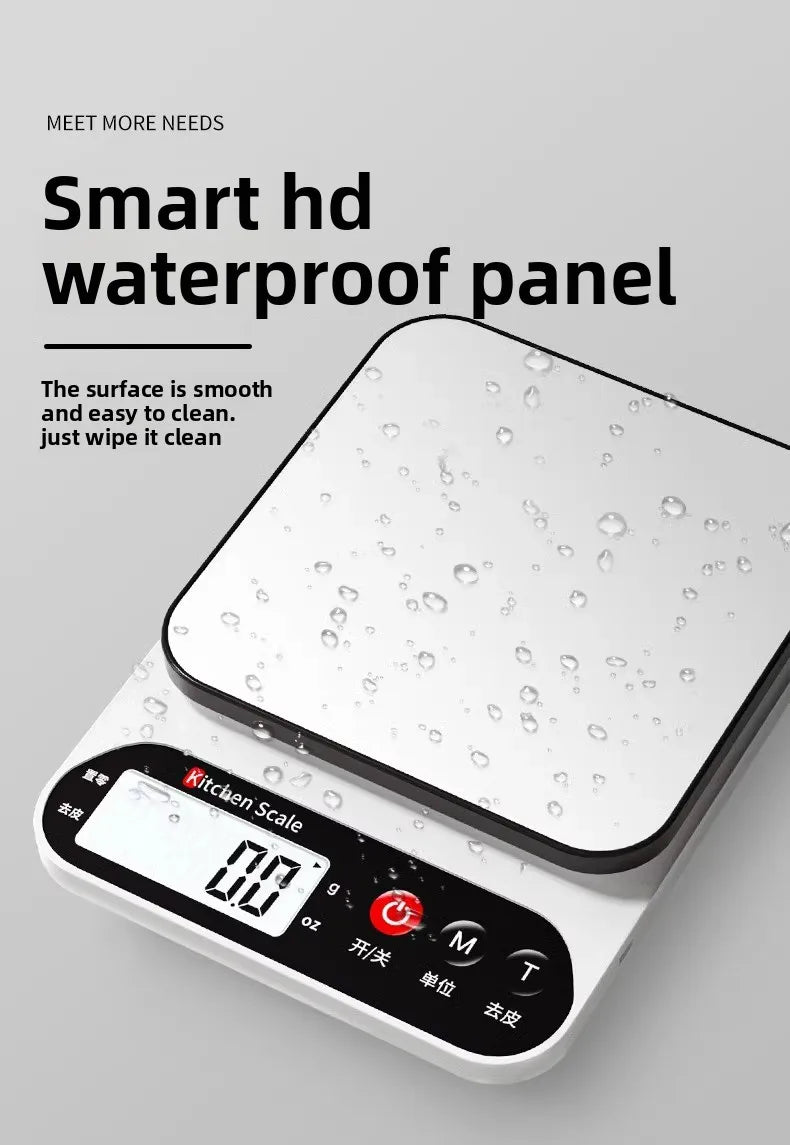 Digital Kitchen Scale – High Precision Food Scale (1g Accuracy) | USB Rechargeable Cooking & Baking Scale with LCD Display & Tare Function