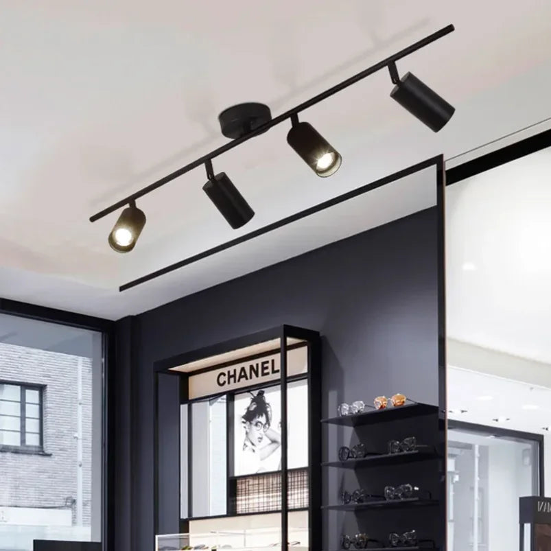 Modern Adjustable LED Ceiling Light Fixture – 4-Head Surface Mounted Chandelier Lamp | GU10 Spotlight Ceiling Light for Kitchen, Dining Room, Bedroom & Living Room