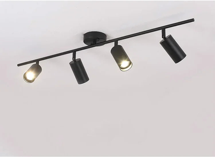 Modern Adjustable LED Ceiling Light Fixture – 4-Head Surface Mounted Chandelier Lamp | GU10 Spotlight Ceiling Light for Kitchen, Dining Room, Bedroom & Living Room