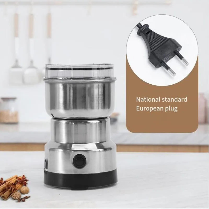 Electric Coffee & Spice Grinder – 4-Blade Multifunction Grinder for Beans, Nuts & Spices | 150W Kitchen Blender for Coffee, Grain & Seasoning Grinding