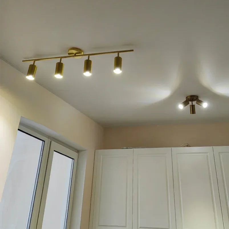 Modern Adjustable LED Ceiling Light Fixture – 4-Head Surface Mounted Chandelier Lamp | GU10 Spotlight Ceiling Light for Kitchen, Dining Room, Bedroom & Living Room