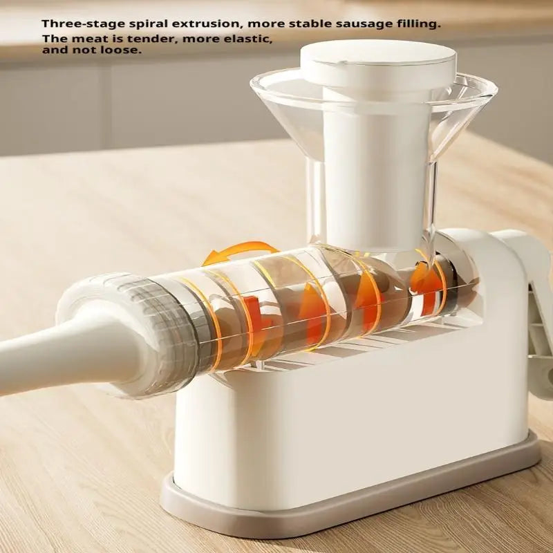 Manual Sausage Stuffer Machine – Hand-Crank Meat Grinder & Filling Maker | Home Sausage Maker with Tubes for DIY Meat Processing & BBQ Use