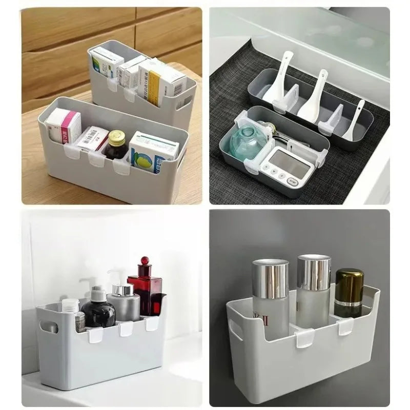 4PCS Adjustable Fridge Organizer Shelf Inserts – Space-Saving Refrigerator Storage Clips | Clear Kitchen Cabinet & Fridge Compartment Organizers