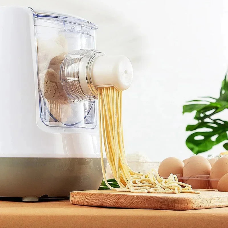 Electric Automatic Noodle Maker Machine – 220V Multifunction Pasta & Dumpling Maker | Dough Kneading, Pressing & Roller Kitchen Appliance with 6 Molds