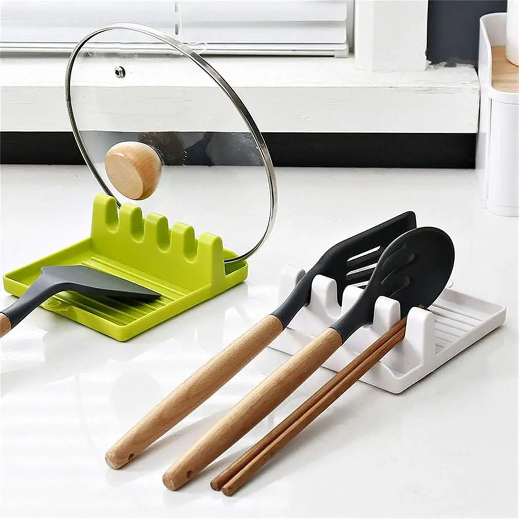 Kitchen Spoon & Utensil Holder Rack – Anti-Slip Spoon Rest Stand for Spatula, Ladle & Cooking Tools | Heat-Resistant Countertop Organizer
