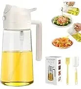 2-in-1 500ml Oil Sprayer & Pourer Bottle – Olive Oil Dispenser for Air Fryer, BBQ, Salad & Cooking (Leak-Proof Kitchen Gadget)