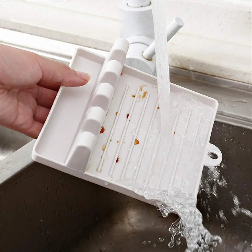 Kitchen Spoon & Utensil Holder Rack – Anti-Slip Spoon Rest Stand for Spatula, Ladle & Cooking Tools | Heat-Resistant Countertop Organizer