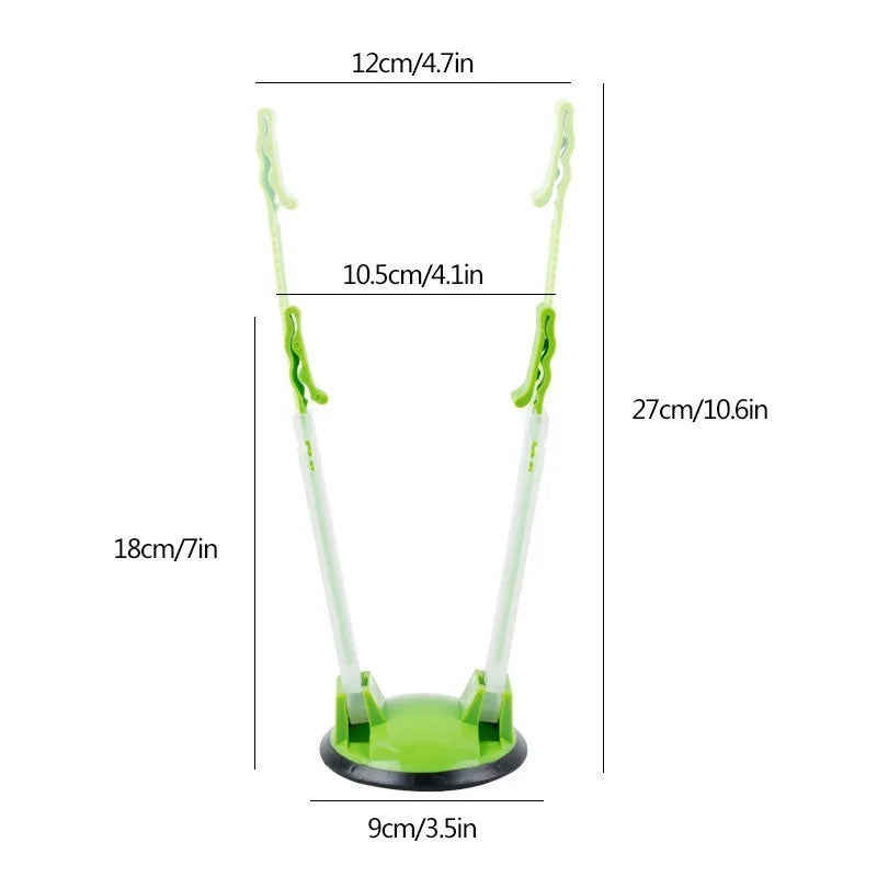Adjustable Ziplock Bag Holder Stand – Hands-Free Food Storage Clip Rack | Non-Slip, Foldable Kitchen Bag Filling Tool
