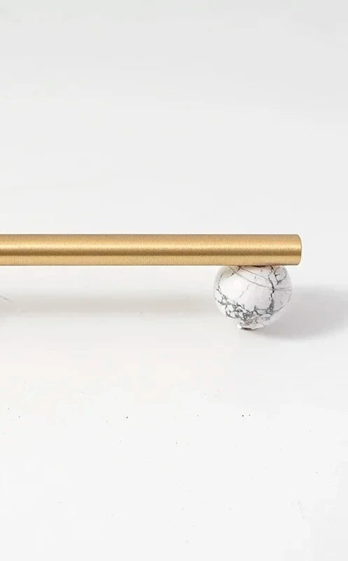 Nordic Marble & Brass Cabinet Handles – Luxury Drawer Pulls & Knobs | Modern Kitchen & Furniture Hardware for Cabinets, Dressers & Wardrobes