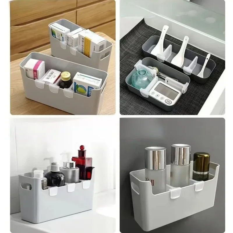4PCS Adjustable Fridge Organizer Shelf Inserts – Space-Saving Refrigerator Storage Clips | Clear Kitchen Cabinet & Fridge Compartment Organizers
