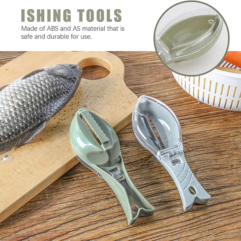 Fish Scale Remover Tool – Kitchen Fish Skin Scraper & Cleaning Brush | Fast Fish Descaler Knife for Easy Cleaning & Food Prep