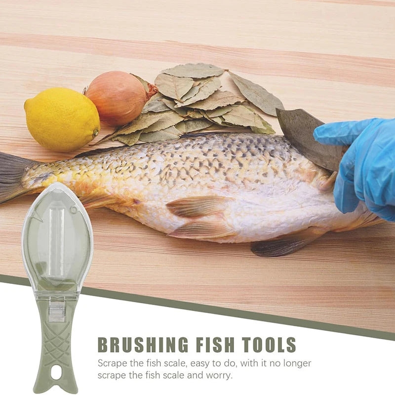 Fish Scale Remover Tool – Kitchen Fish Skin Scraper & Cleaning Brush | Fast Fish Descaler Knife for Easy Cleaning & Food Prep