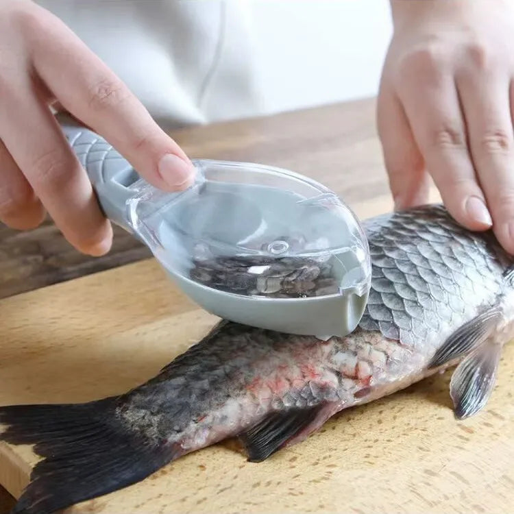 Fish Scale Remover Tool – Kitchen Fish Skin Scraper & Cleaning Brush | Fast Fish Descaler Knife for Easy Cleaning & Food Prep
