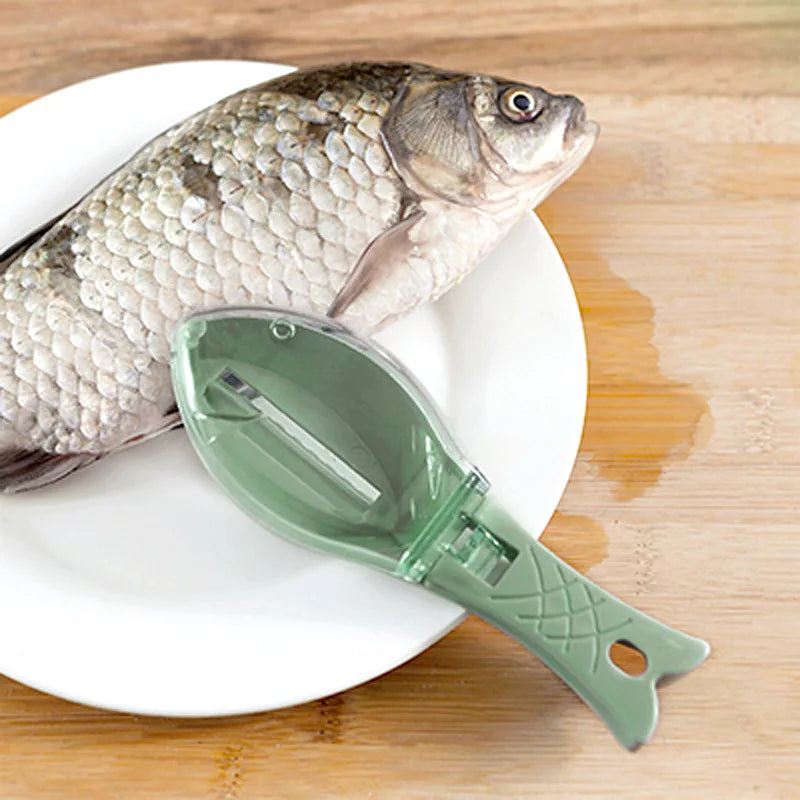 Fish Scale Remover Tool – Kitchen Fish Skin Scraper & Cleaning Brush | Fast Fish Descaler Knife for Easy Cleaning & Food Prep