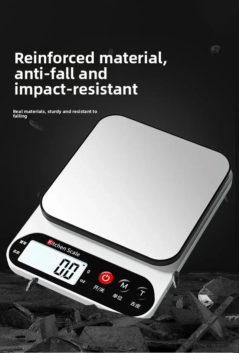 Digital Kitchen Scale – High Precision Food Scale (1g Accuracy) | USB Rechargeable Cooking & Baking Scale with LCD Display & Tare Function