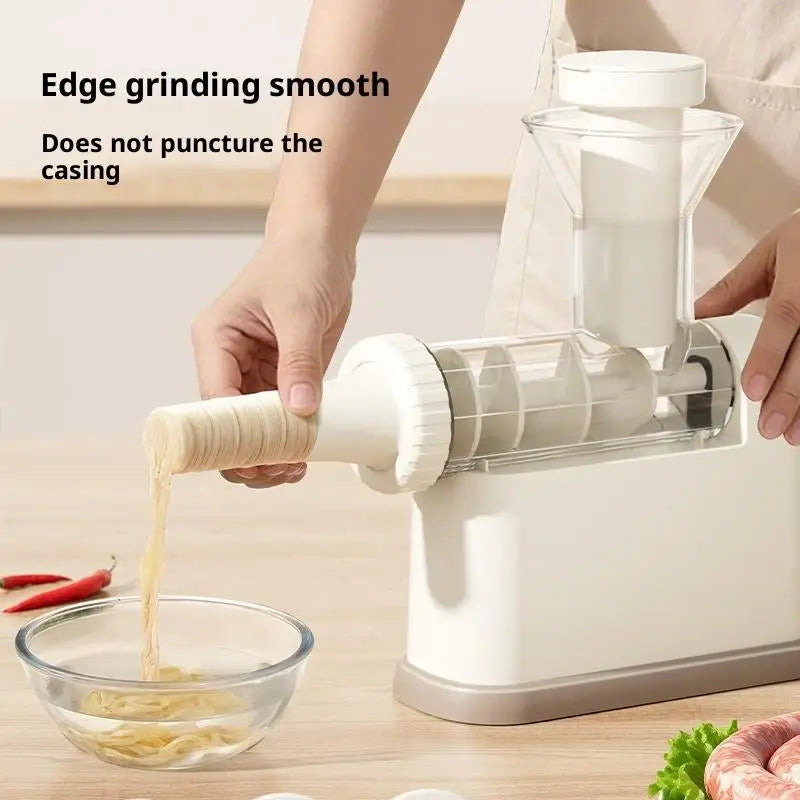 Manual Sausage Stuffer Machine – Hand-Crank Meat Grinder & Filling Maker | Home Sausage Maker with Tubes for DIY Meat Processing & BBQ Use