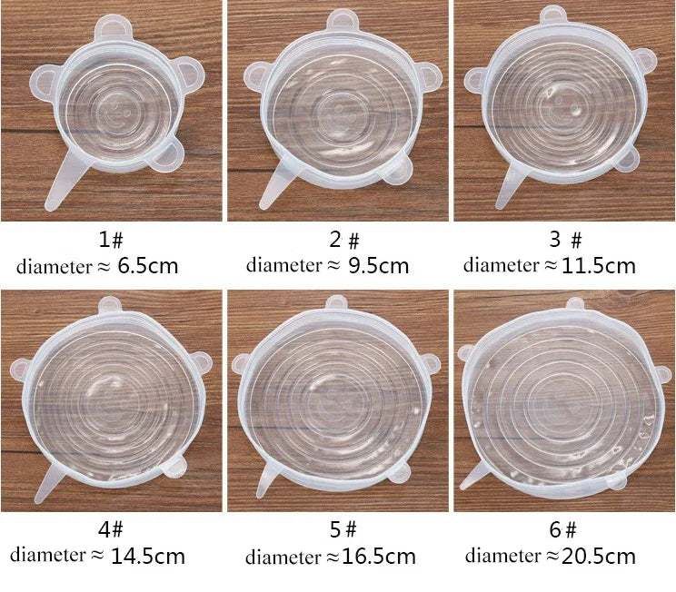 Reusable Silicone Food Lids – Stretchable Fresh Food Covers for Bowls & Containers | Leak-Proof Kitchen Storage Seals for Meal Prep & Food Preservation