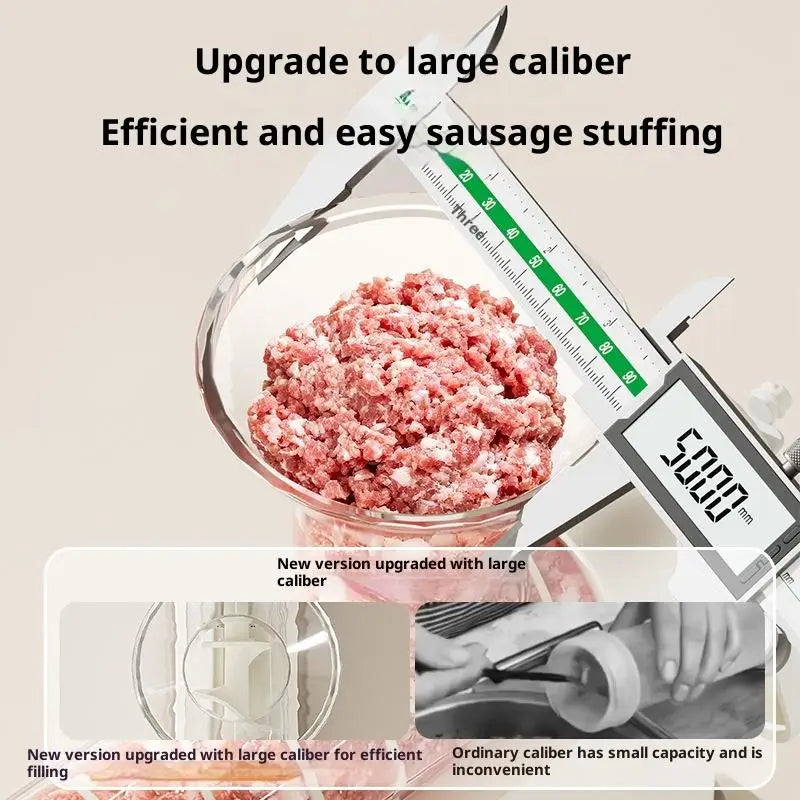 Manual Sausage Stuffer Machine – Hand-Crank Meat Grinder & Filling Maker | Home Sausage Maker with Tubes for DIY Meat Processing & BBQ Use