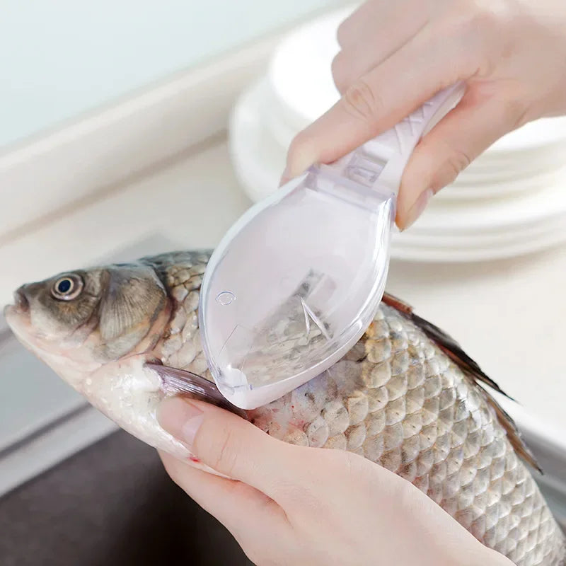 Fish Scale Remover Tool – Kitchen Fish Skin Scraper & Cleaning Brush | Fast Fish Descaler Knife for Easy Cleaning & Food Prep