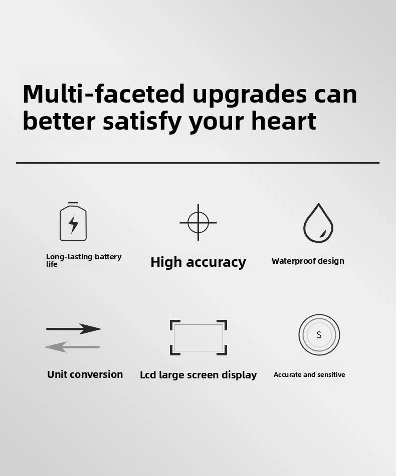 Digital Kitchen Scale – High Precision Food Scale (1g Accuracy) | USB Rechargeable Cooking & Baking Scale with LCD Display & Tare Function