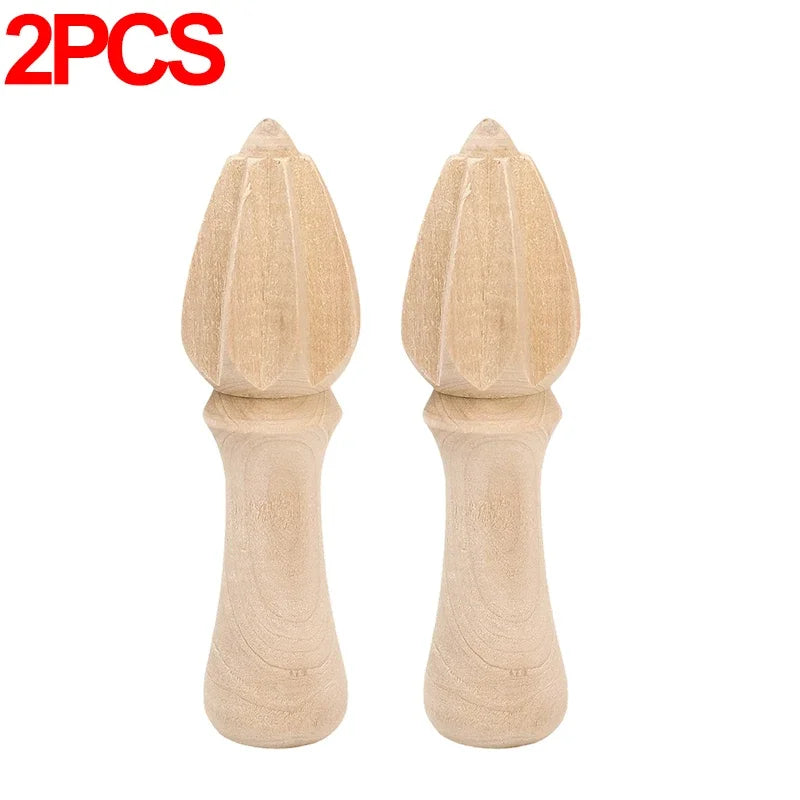 Wooden Lemon Squeezer Reamer – Natural Beech Wood Citrus Juicer Tool | Manual Orange & Lemon Juice Extractor for Kitchen, Bar & Healthy Drinks
