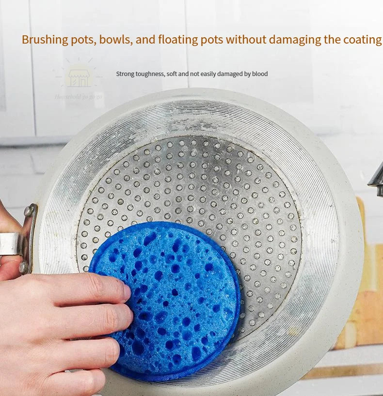 High-Density Kitchen Cleaning Sponge – Soft Absorbent Dishwashing Scrubber | Non-Scratch Scouring Pad for Pots, Pans & Household Cleaning