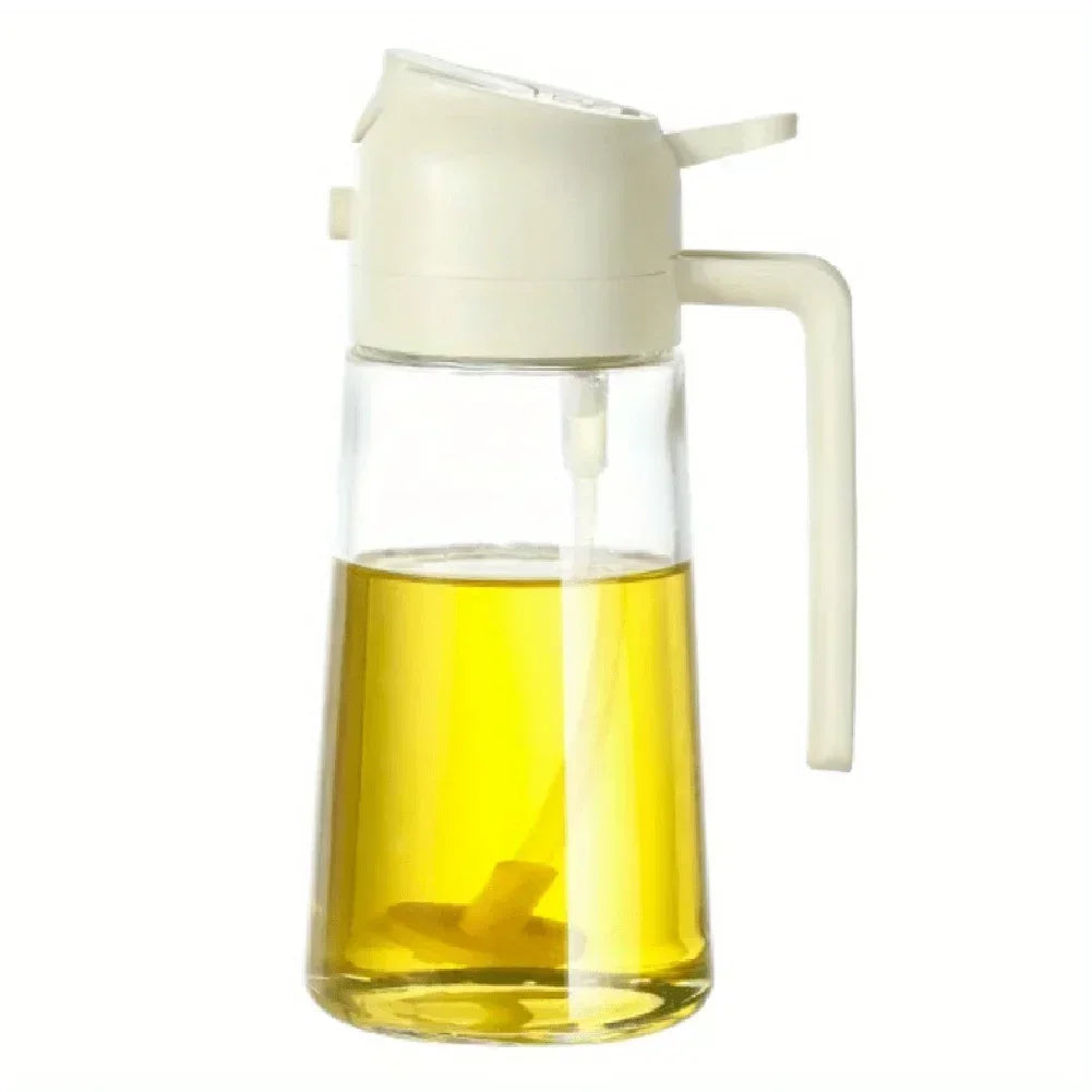 2-in-1 500ml Oil Sprayer & Pourer Bottle – Olive Oil Dispenser for Air Fryer, BBQ, Salad & Cooking (Leak-Proof Kitchen Gadget)