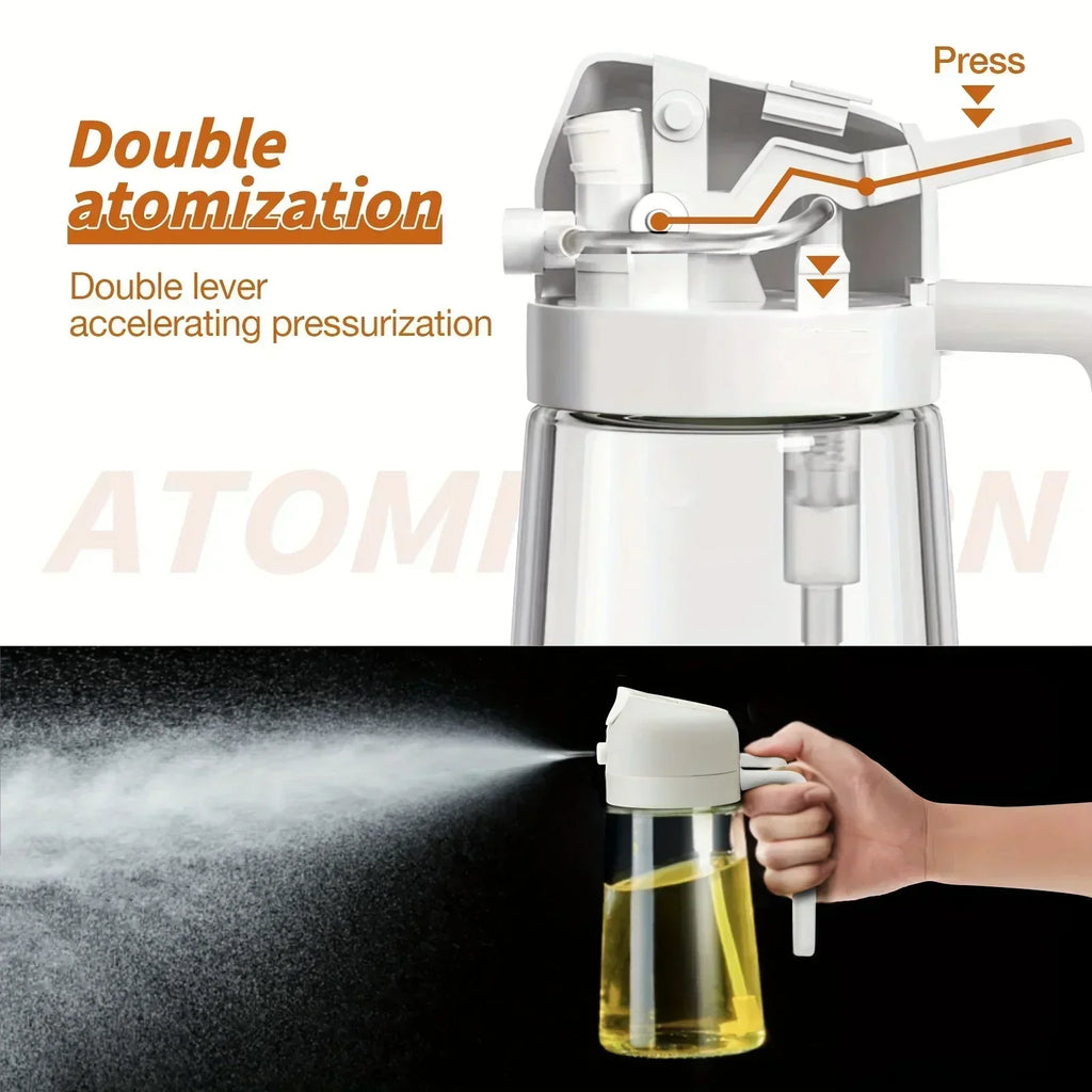 2-in-1 500ml Oil Sprayer & Pourer Bottle – Olive Oil Dispenser for Air Fryer, BBQ, Salad & Cooking (Leak-Proof Kitchen Gadget)
