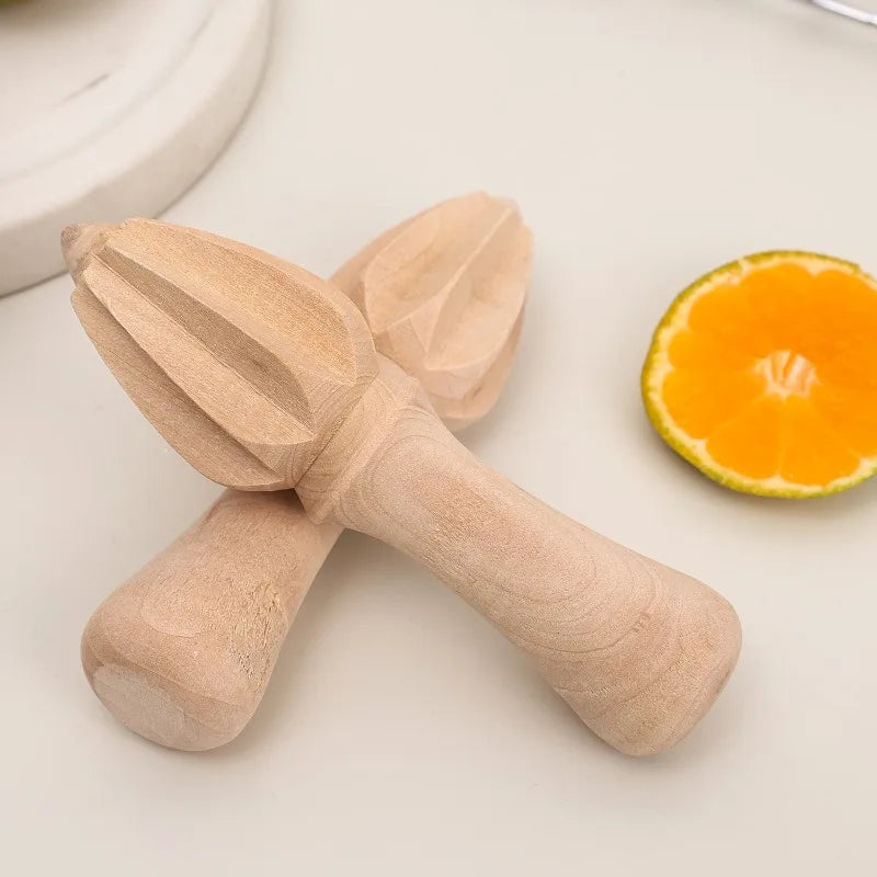 Wooden Lemon Squeezer Reamer – Natural Beech Wood Citrus Juicer Tool | Manual Orange & Lemon Juice Extractor for Kitchen, Bar & Healthy Drinks