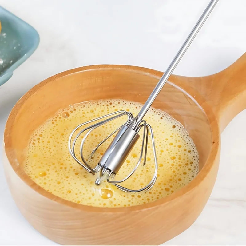 Portable Manual Whisk – 36cm Hand Egg Beater & Frother | No Electricity Needed Stainless Steel Kitchen Mixer for Eggs, Cream, Batter & Coffee Foam