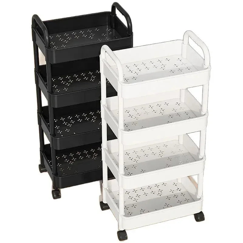 5-Tier Rolling Storage Cart with Wheels – Multi-Layer Kitchen Organizer Shelf | 360° Mobile Storage Rack for Kitchen, Bathroom, Office & Home Use