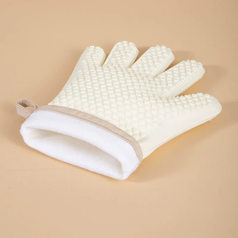 Silicone Oven Mitt – Heat Resistant Non-Slip Kitchen Glove for Baking, BBQ & Cooking | Insulated Microwave & Grill Protection (1pc / 2pcs)