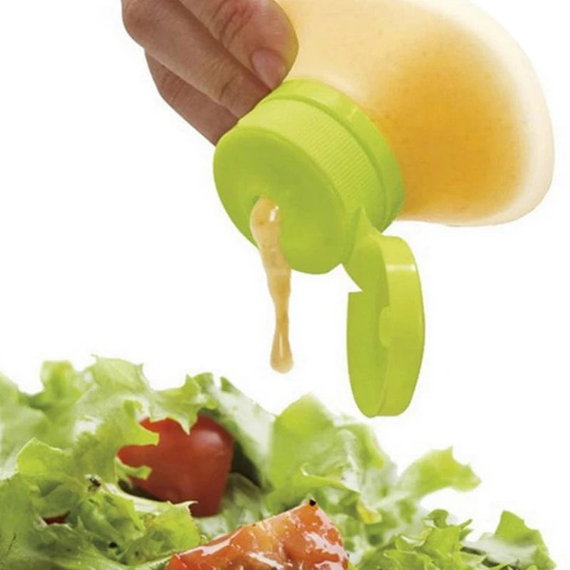 Portable Mini Salad Dressing Bottle – Leakproof Silicone Squeeze Container for Sauce, Oil & Condiments | Travel, Lunch & Meal Prep