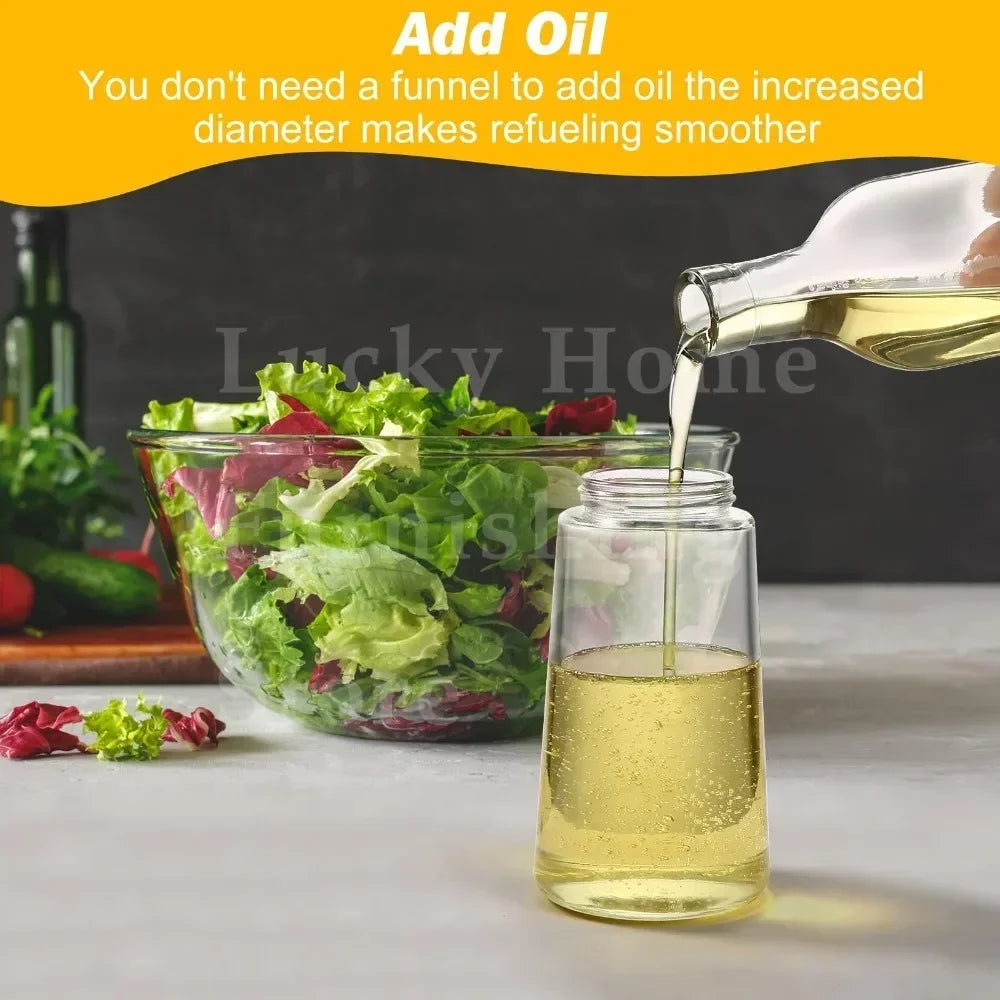 2-in-1 500ml Oil Sprayer & Pourer Bottle – Olive Oil Dispenser for Air Fryer, BBQ, Salad & Cooking (Leak-Proof Kitchen Gadget)