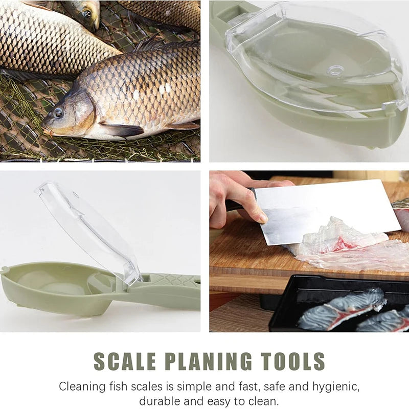Fish Scale Remover Tool – Kitchen Fish Skin Scraper & Cleaning Brush | Fast Fish Descaler Knife for Easy Cleaning & Food Prep