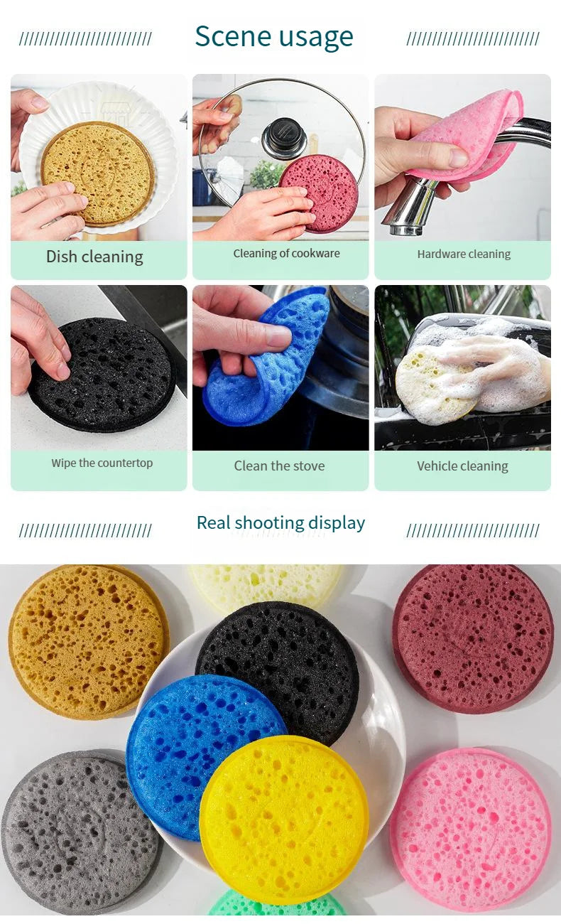 High-Density Kitchen Cleaning Sponge – Soft Absorbent Dishwashing Scrubber | Non-Scratch Scouring Pad for Pots, Pans & Household Cleaning