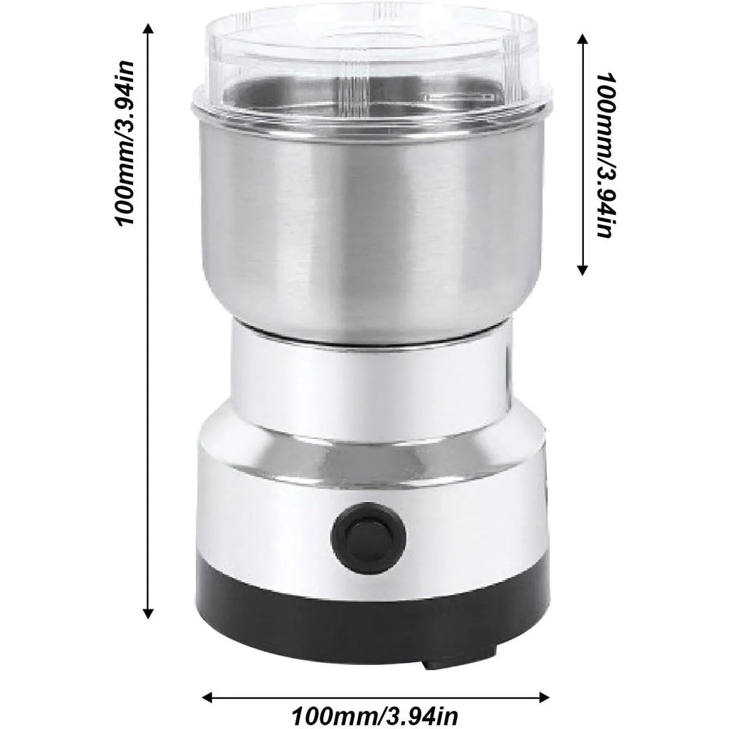 Electric Coffee & Spice Grinder – 4-Blade Multifunction Grinder for Beans, Nuts & Spices | 150W Kitchen Blender for Coffee, Grain & Seasoning Grinding
