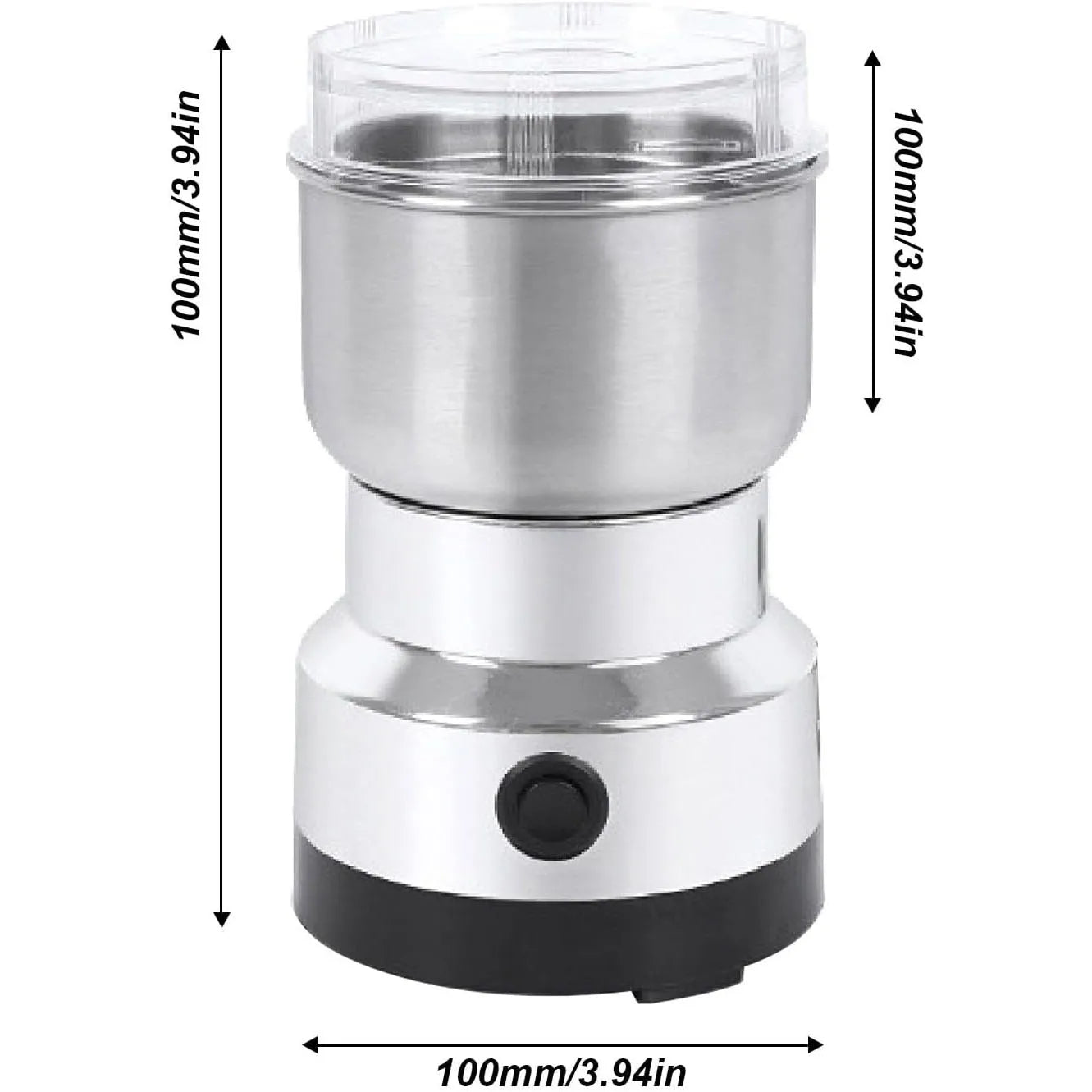 Electric Coffee & Spice Grinder – 4-Blade Multifunction Grinder for Beans, Nuts & Spices | 150W Kitchen Blender for Coffee, Grain & Seasoning Grinding
