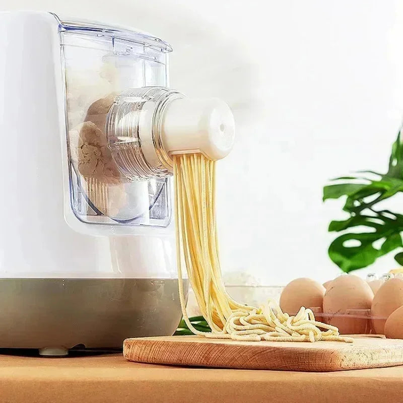 Electric Automatic Noodle Maker Machine – 220V Multifunction Pasta & Dumpling Maker | Dough Kneading, Pressing & Roller Kitchen Appliance with 6 Molds