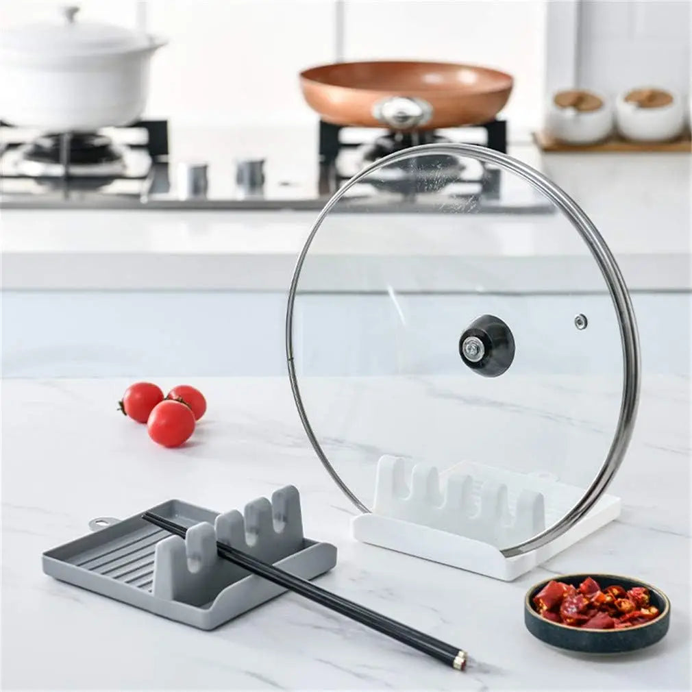 Kitchen Spoon & Utensil Holder Rack – Anti-Slip Spoon Rest Stand for Spatula, Ladle & Cooking Tools | Heat-Resistant Countertop Organizer
